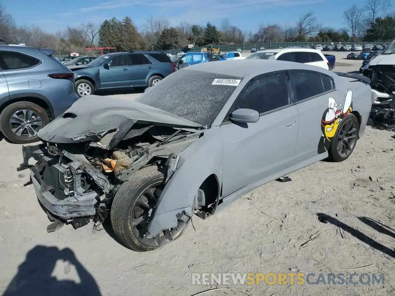 1 Photograph of a damaged car 2C3CDXGJ5NH161802 DODGE CHARGER 2022