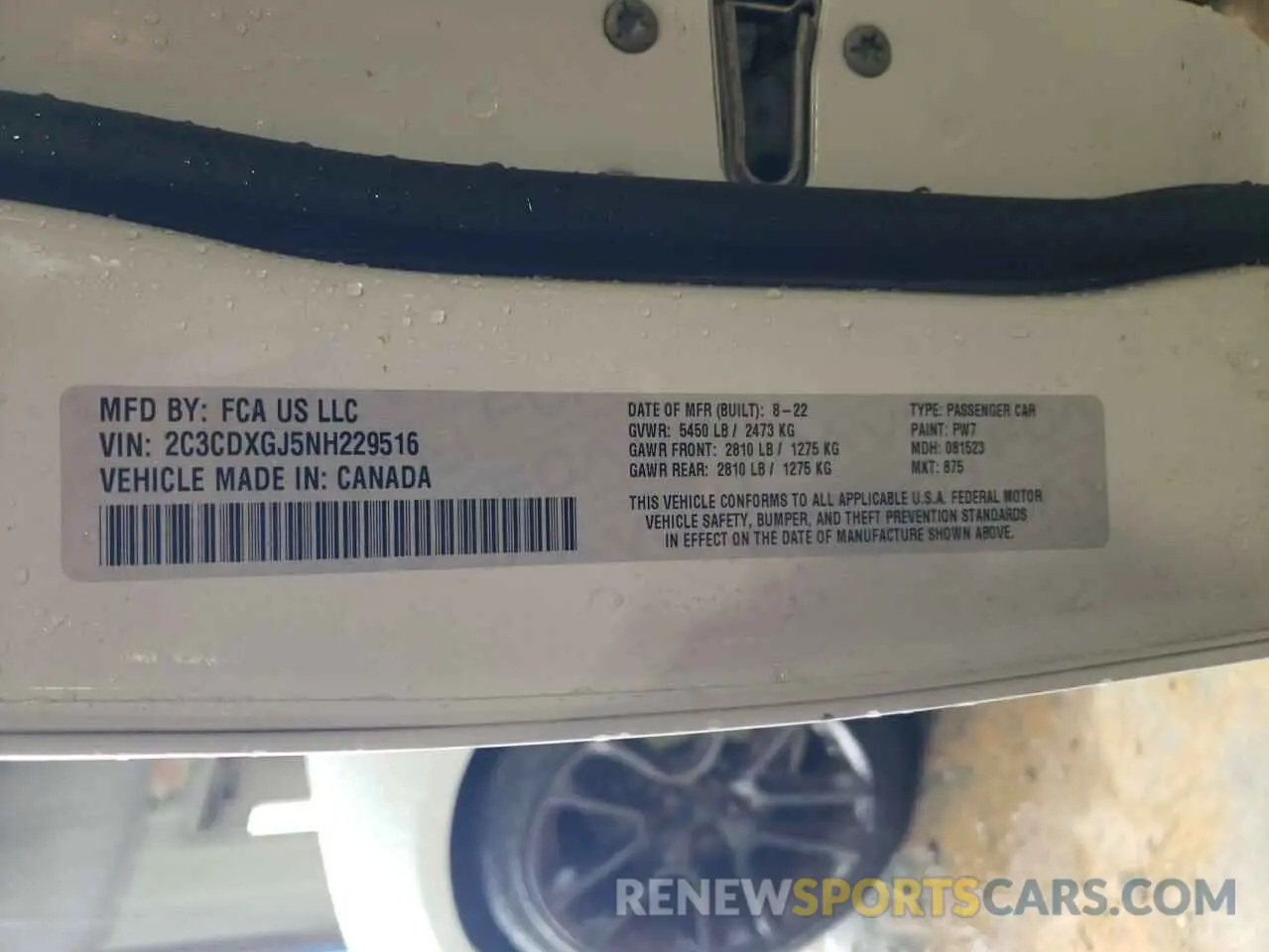 14 Photograph of a damaged car 2C3CDXGJ5NH229516 DODGE CHARGER 2022