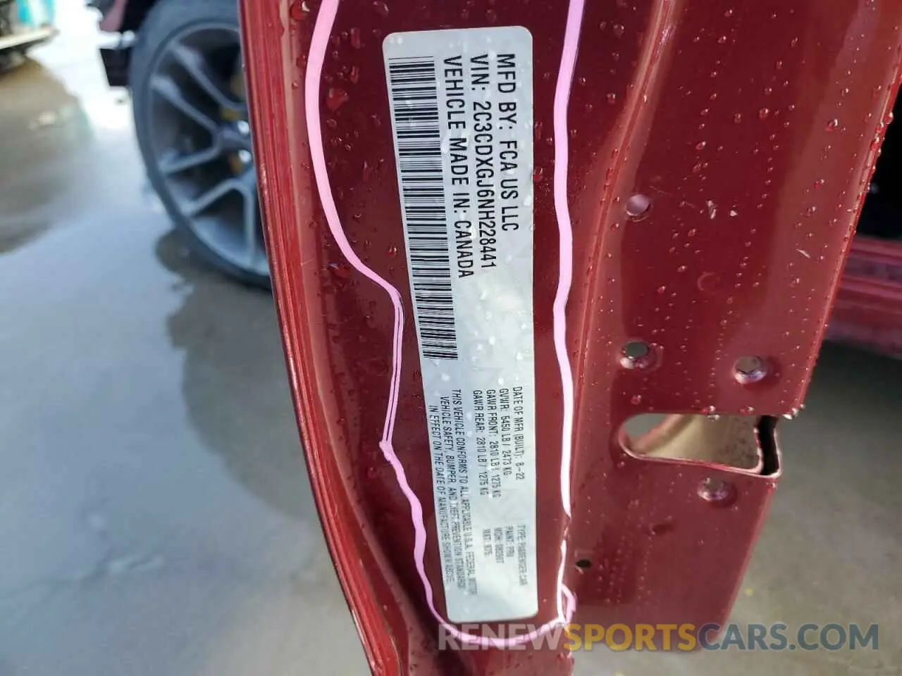 13 Photograph of a damaged car 2C3CDXGJ6NH228441 DODGE CHARGER 2022