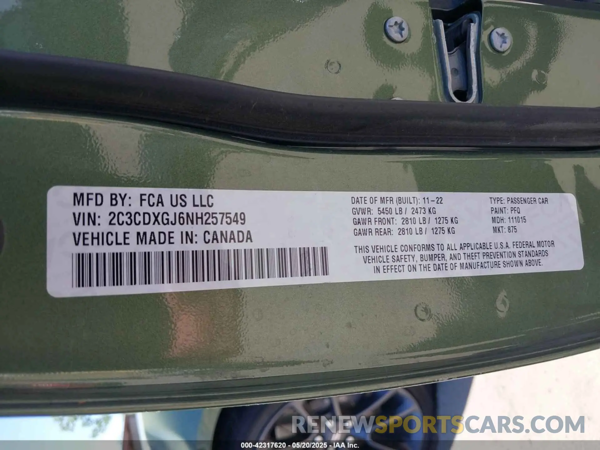 9 Photograph of a damaged car 2C3CDXGJ6NH257549 DODGE CHARGER 2022