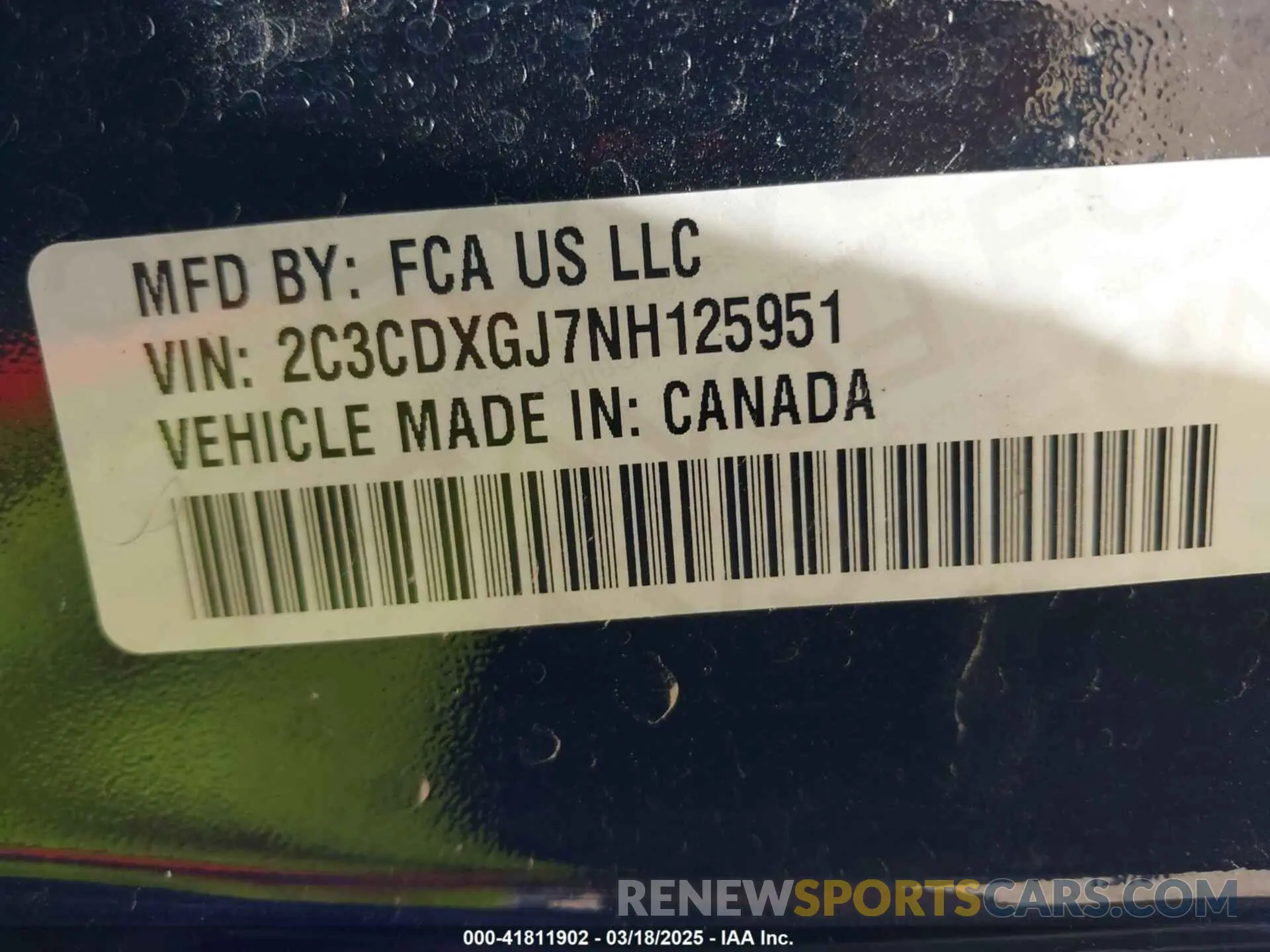 9 Photograph of a damaged car 2C3CDXGJ7NH125951 DODGE CHARGER 2022
