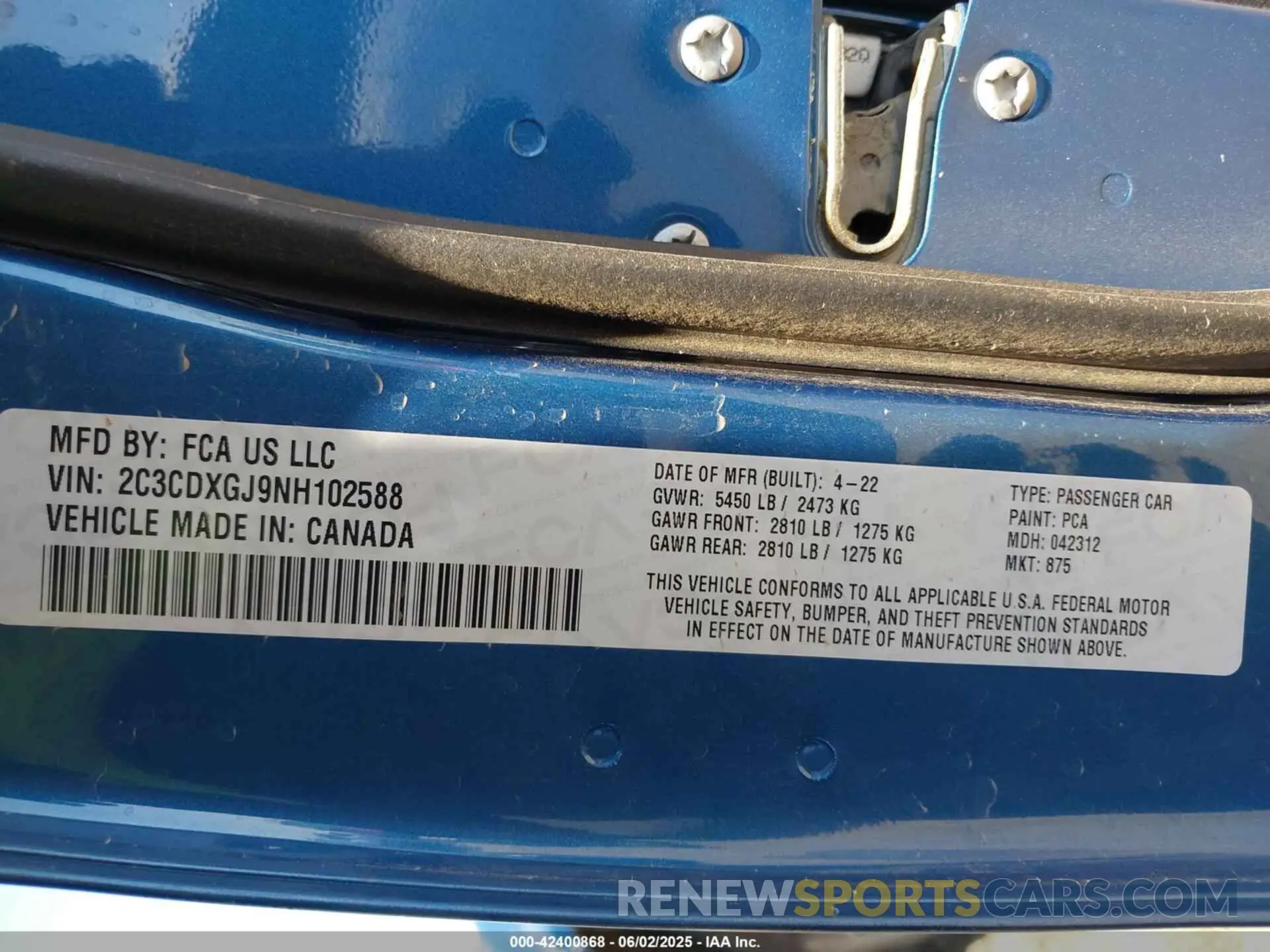 9 Photograph of a damaged car 2C3CDXGJ9NH102588 DODGE CHARGER 2022