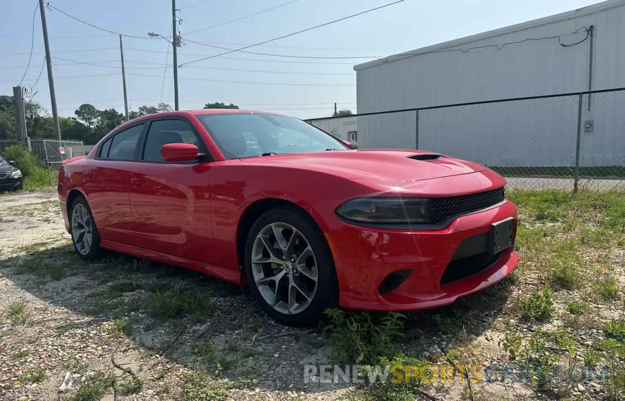 1 Photograph of a damaged car 2C3CDXHG4NH152222 DODGE CHARGER 2022