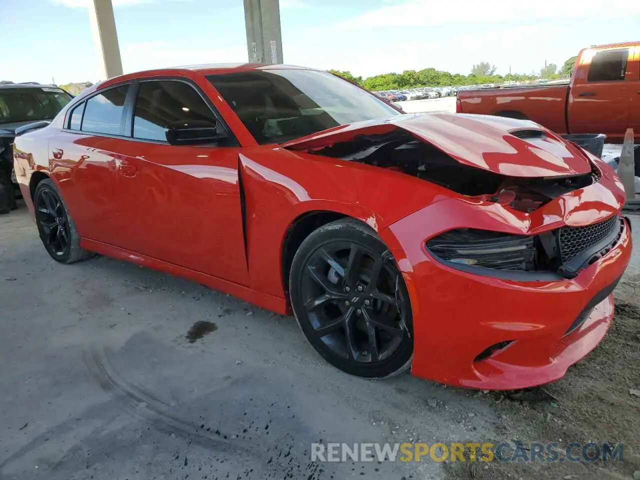 4 Photograph of a damaged car 2C3CDXHG5NH170129 DODGE CHARGER 2022