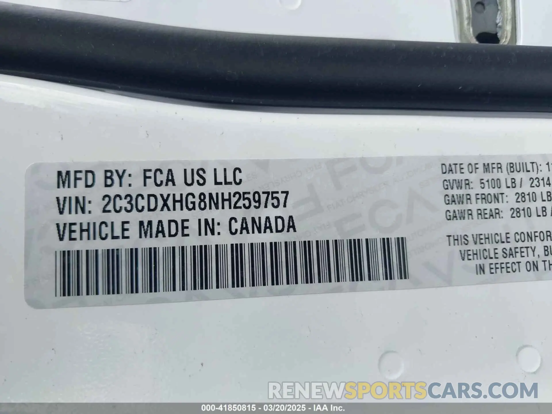 9 Photograph of a damaged car 2C3CDXHG8NH259757 DODGE CHARGER 2022