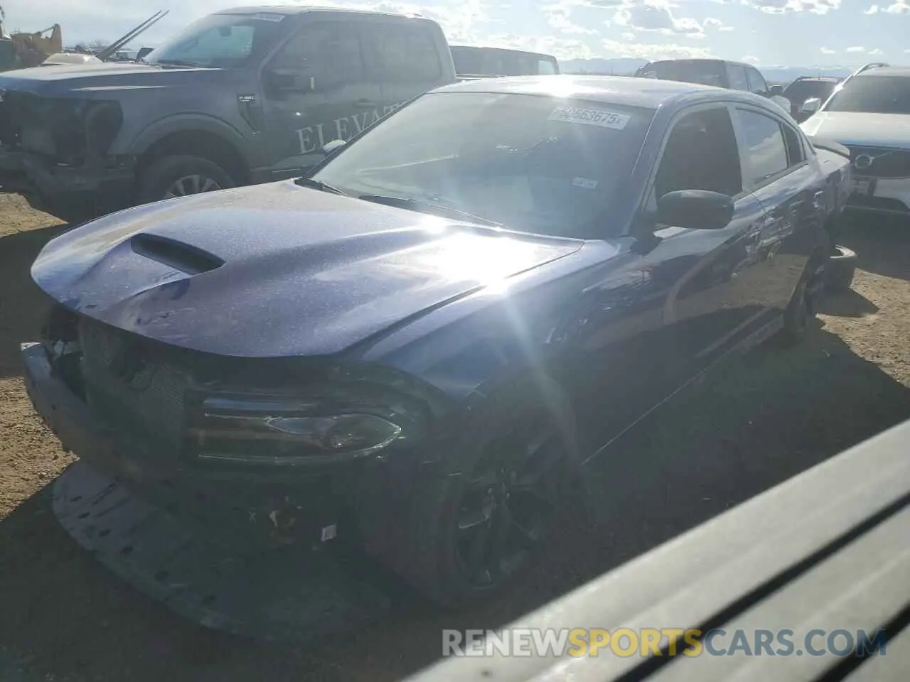 1 Photograph of a damaged car 2C3CDXHG9NH189508 DODGE CHARGER 2022