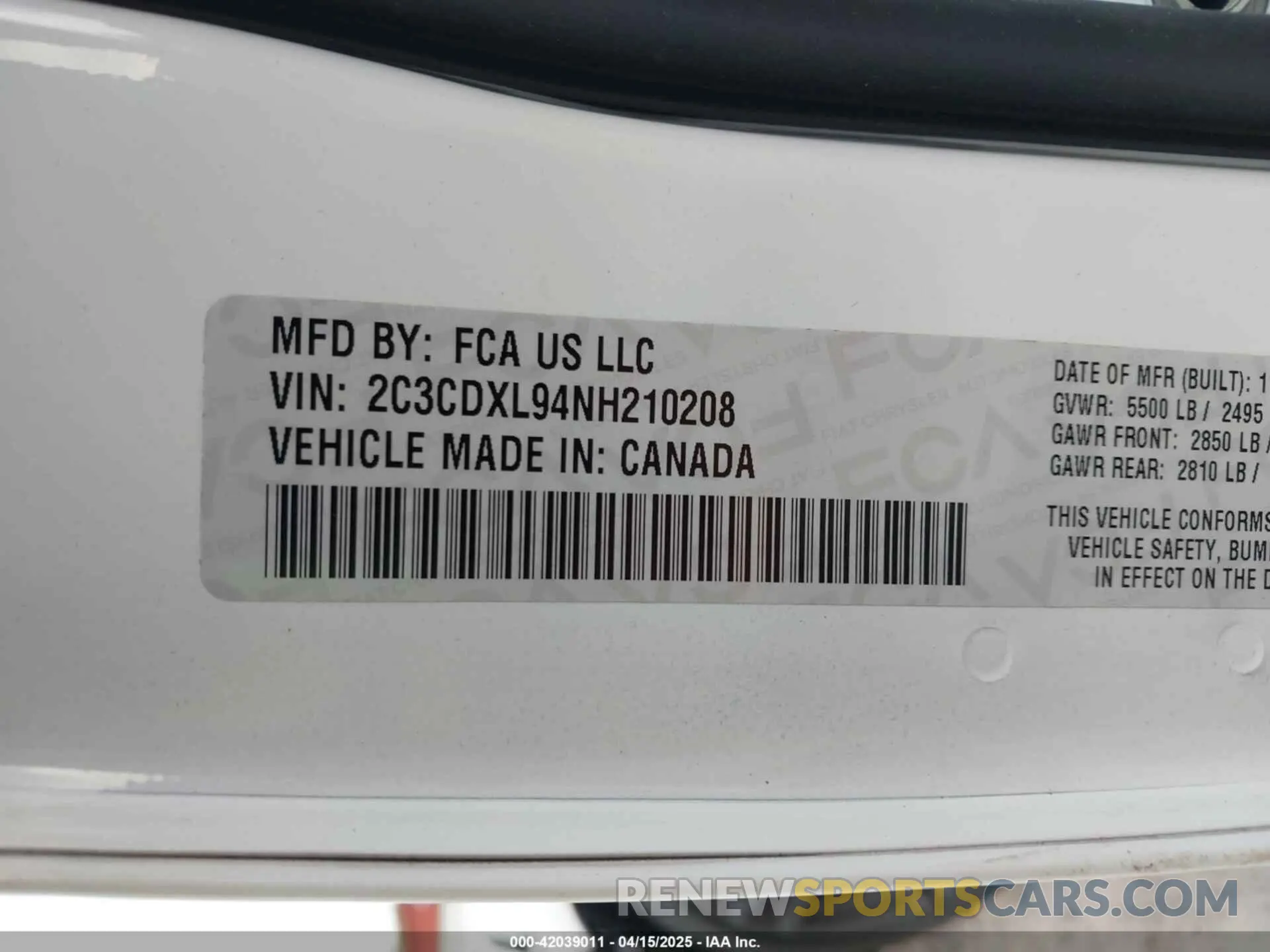 9 Photograph of a damaged car 2C3CDXL94NH210208 DODGE CHARGER 2022