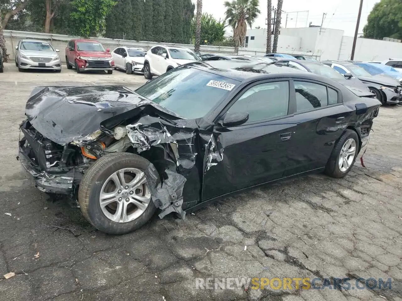 1 Photograph of a damaged car 2C3CDXBG0PH687771 DODGE CHARGER 2023