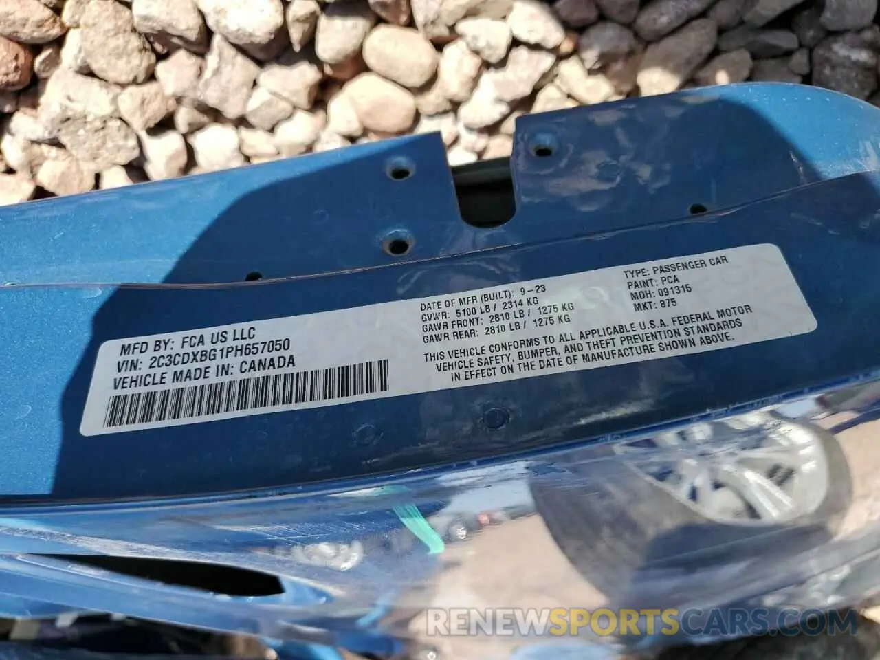 13 Photograph of a damaged car 2C3CDXBG1PH657050 DODGE CHARGER 2023