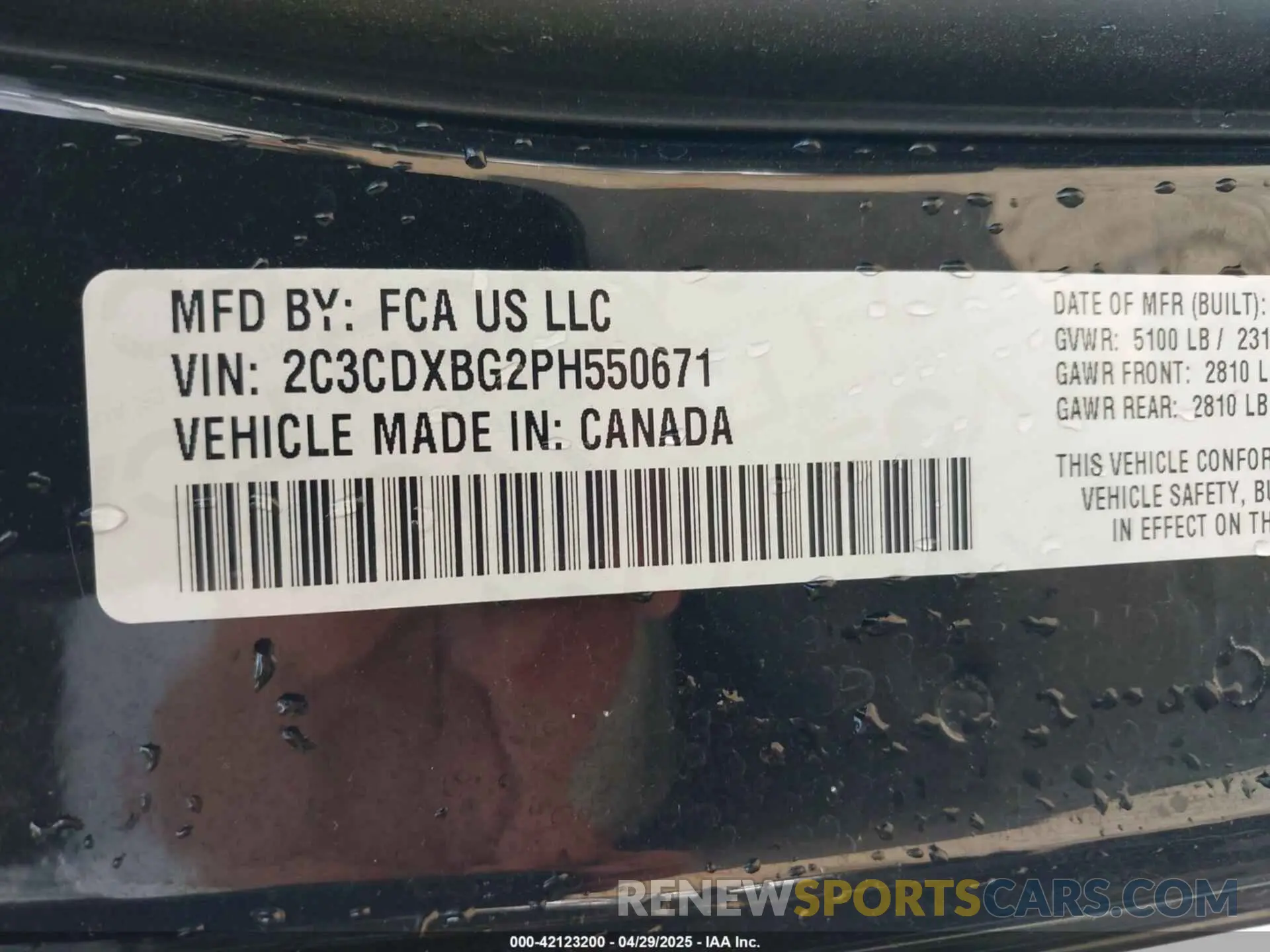 9 Photograph of a damaged car 2C3CDXBG2PH550671 DODGE CHARGER 2023
