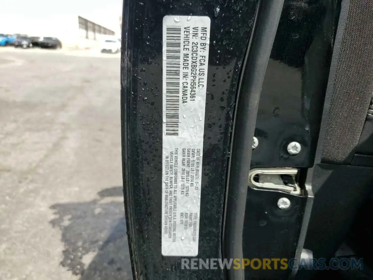 13 Photograph of a damaged car 2C3CDXBG2PH564361 DODGE CHARGER 2023