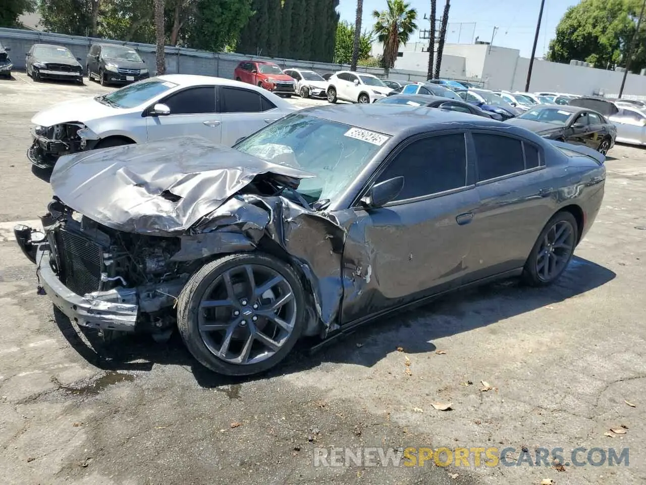 1 Photograph of a damaged car 2C3CDXBG2PH595593 DODGE CHARGER 2023