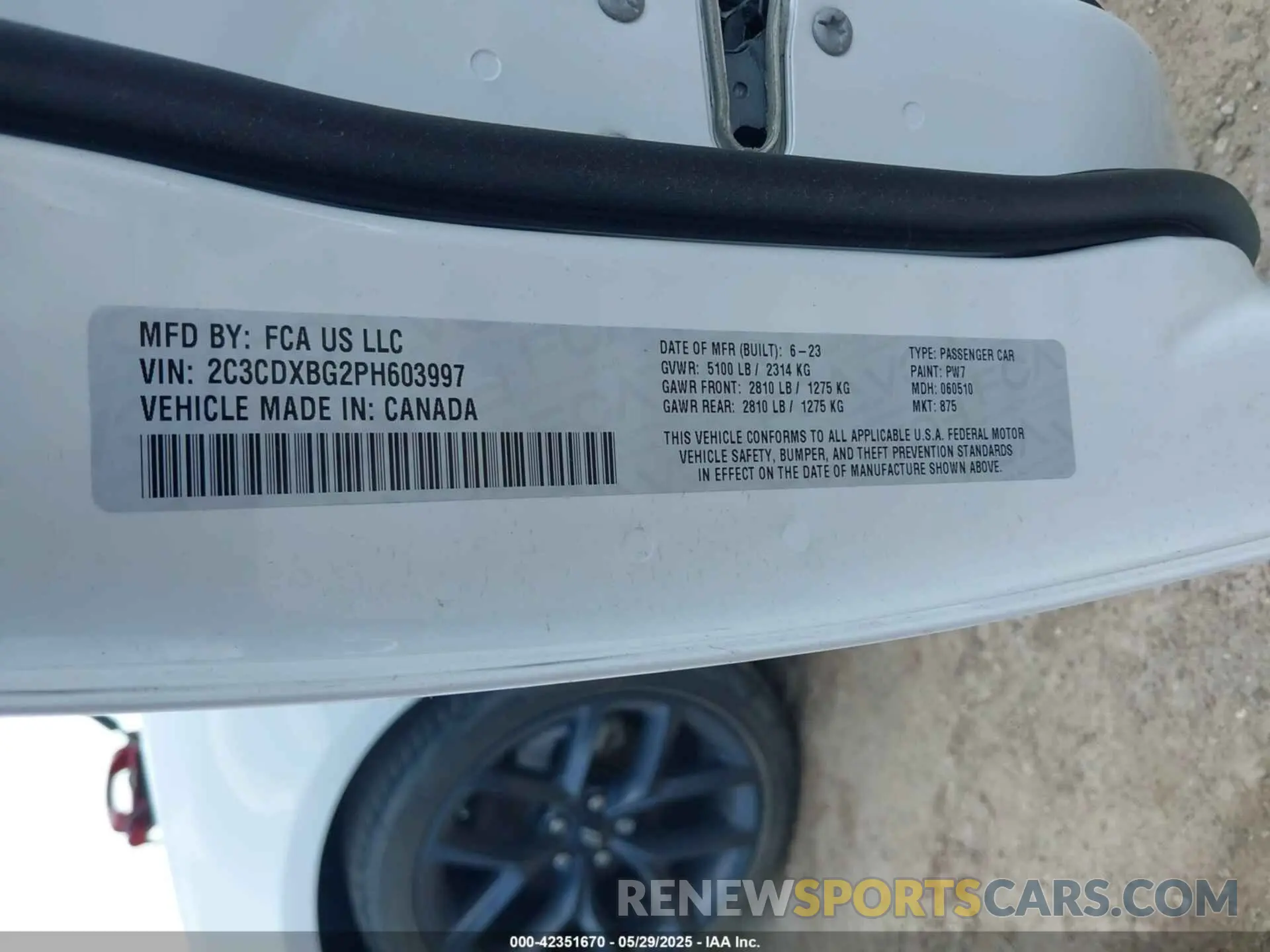 9 Photograph of a damaged car 2C3CDXBG2PH603997 DODGE CHARGER 2023