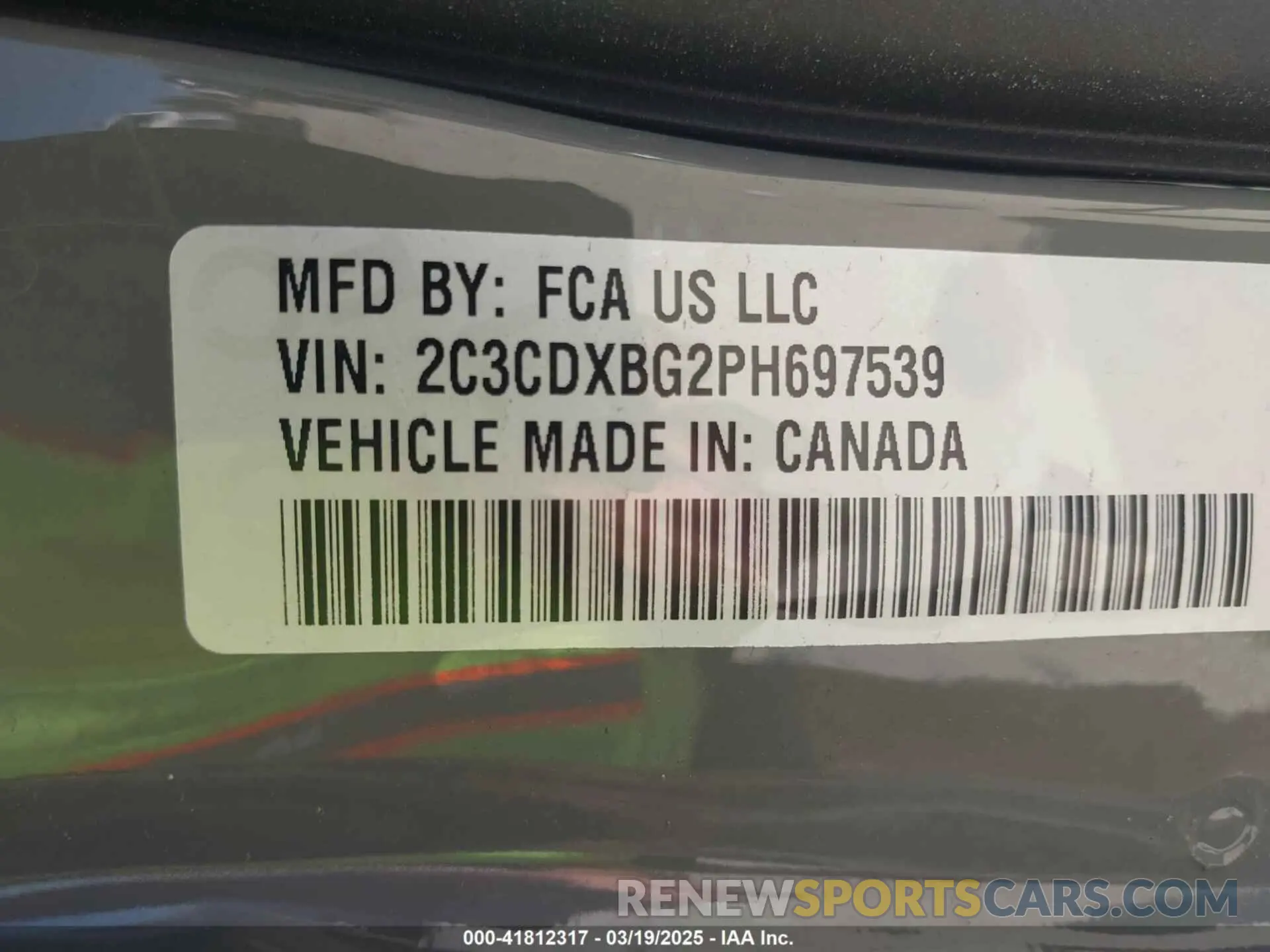9 Photograph of a damaged car 2C3CDXBG2PH697539 DODGE CHARGER 2023