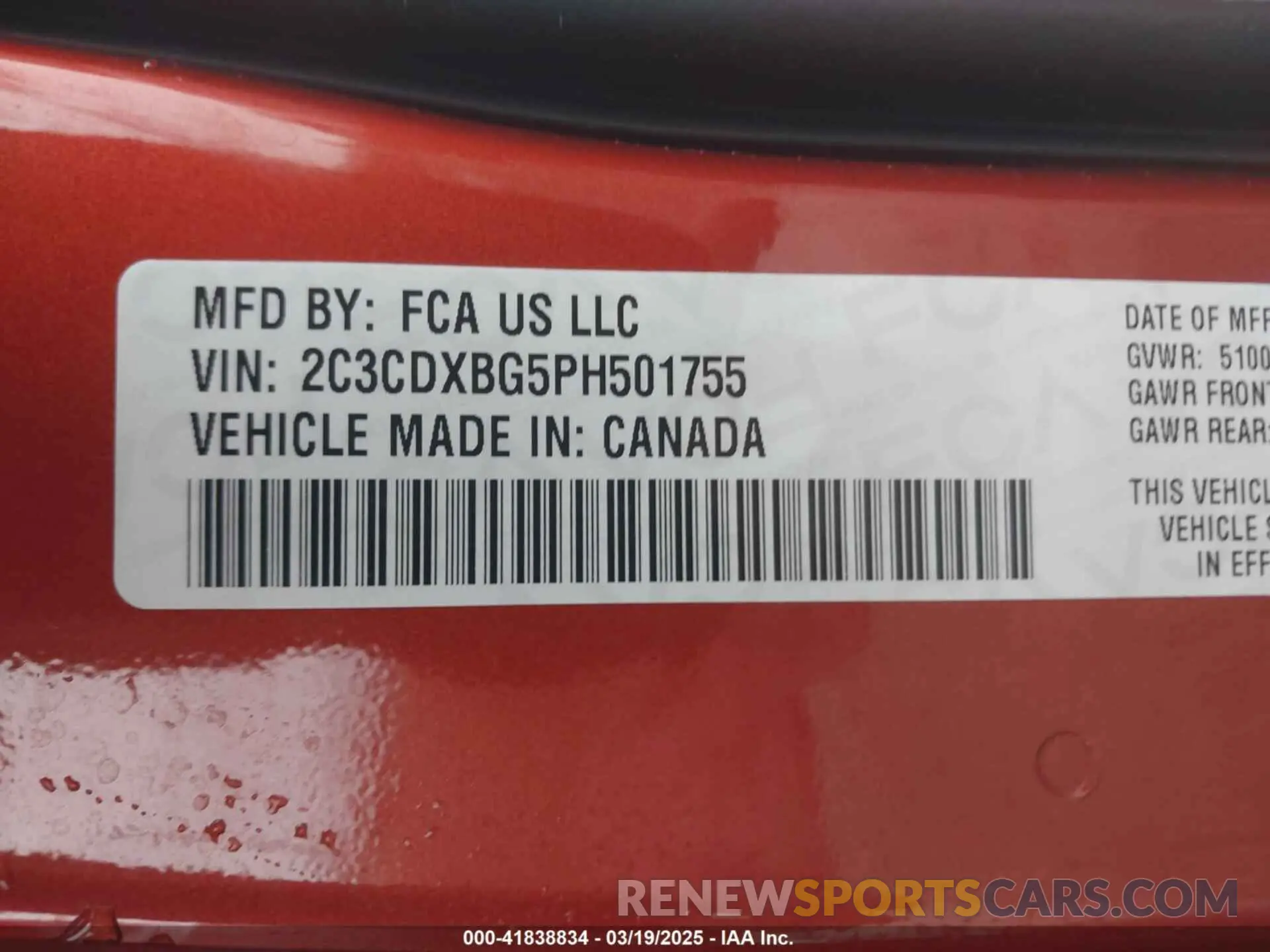 9 Photograph of a damaged car 2C3CDXBG5PH501755 DODGE CHARGER 2023