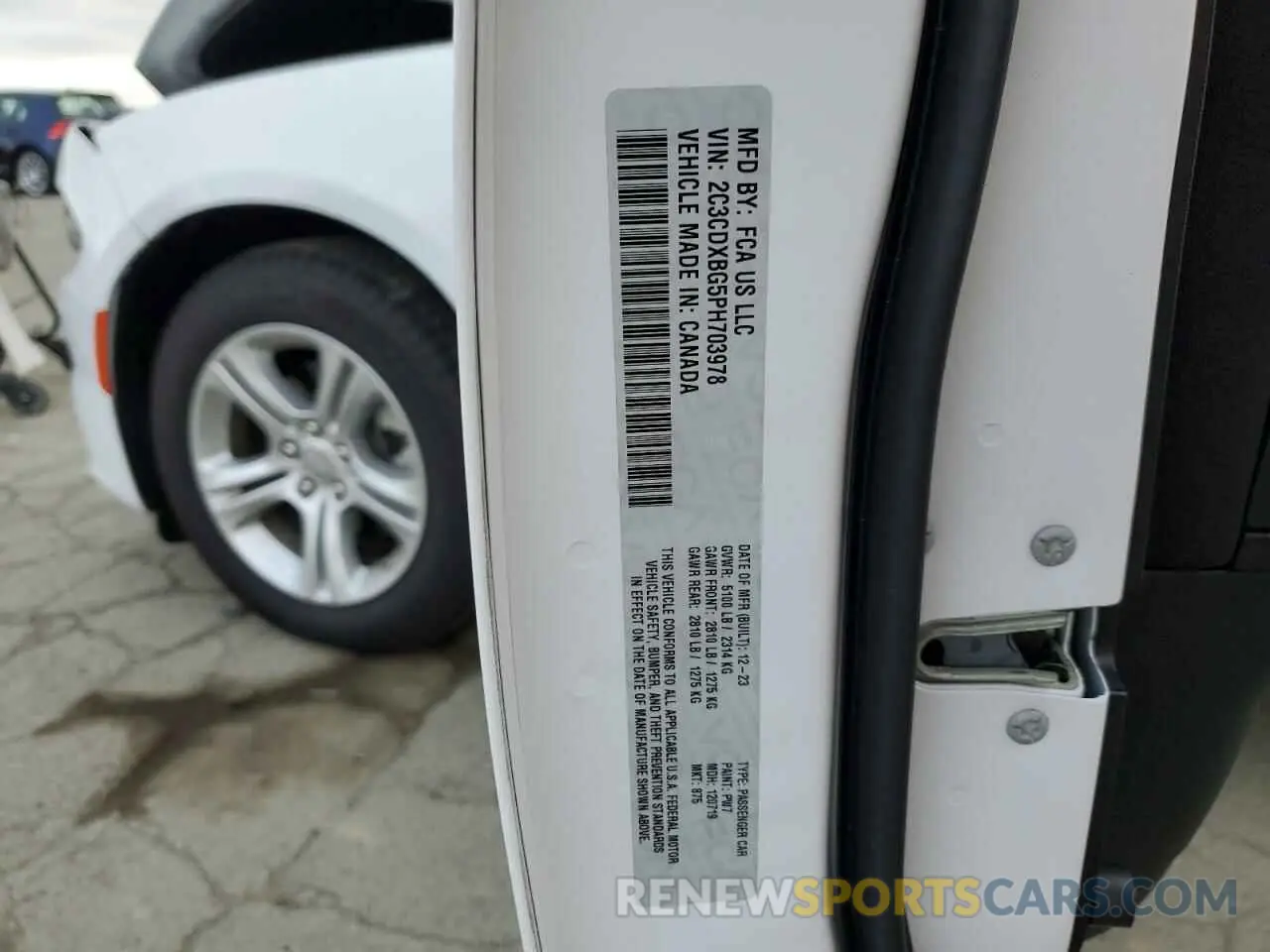 14 Photograph of a damaged car 2C3CDXBG5PH703978 DODGE CHARGER 2023