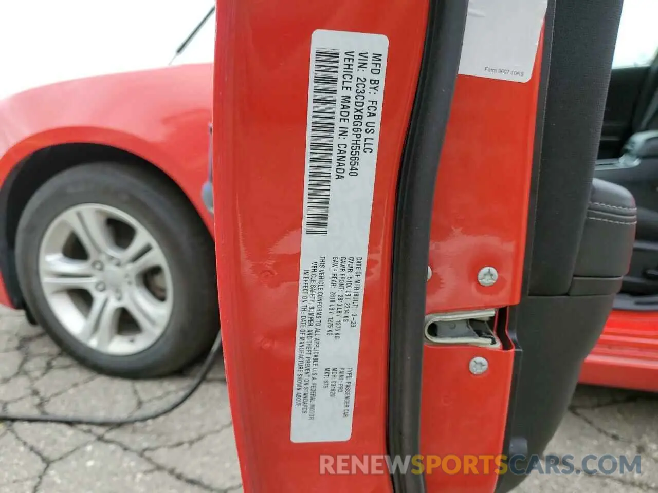 12 Photograph of a damaged car 2C3CDXBG6PH556540 DODGE CHARGER 2023