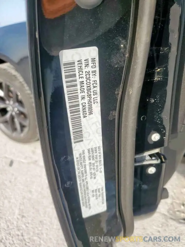 12 Photograph of a damaged car 2C3CDXBG8PH599096 DODGE CHARGER 2023