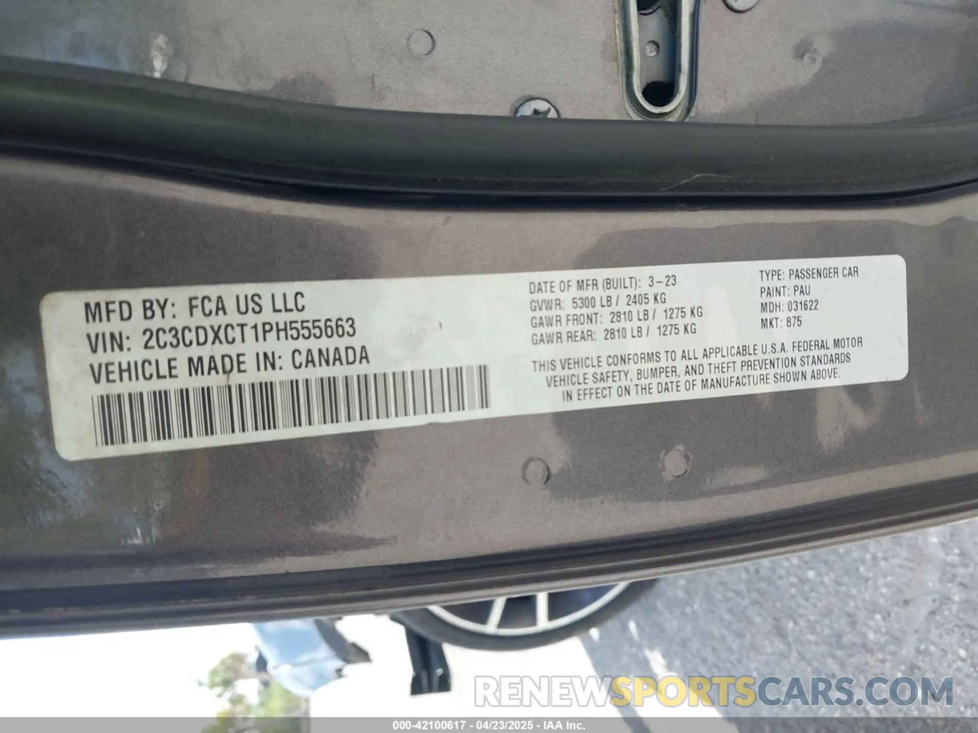 9 Photograph of a damaged car 2C3CDXCT1PH555663 DODGE CHARGER 2023