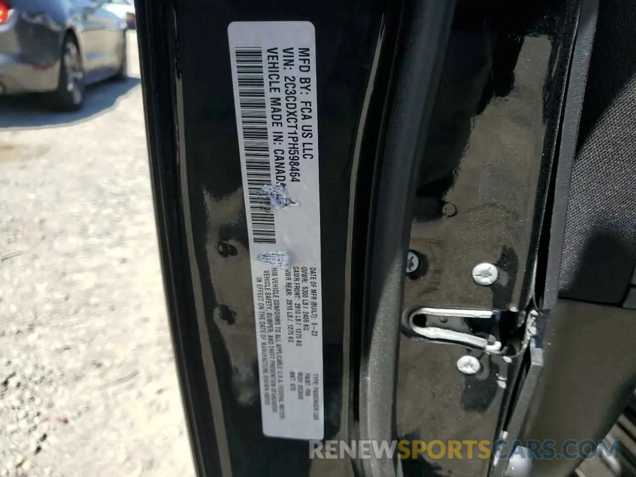 13 Photograph of a damaged car 2C3CDXCT1PH598464 DODGE CHARGER 2023