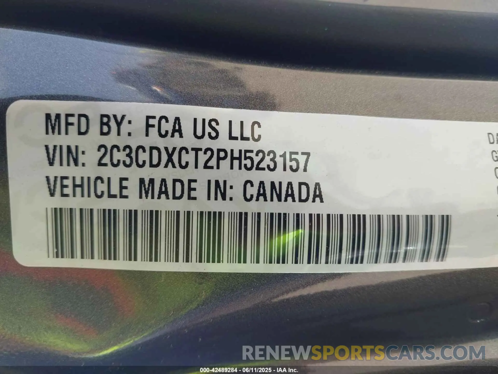 9 Photograph of a damaged car 2C3CDXCT2PH523157 DODGE CHARGER 2023