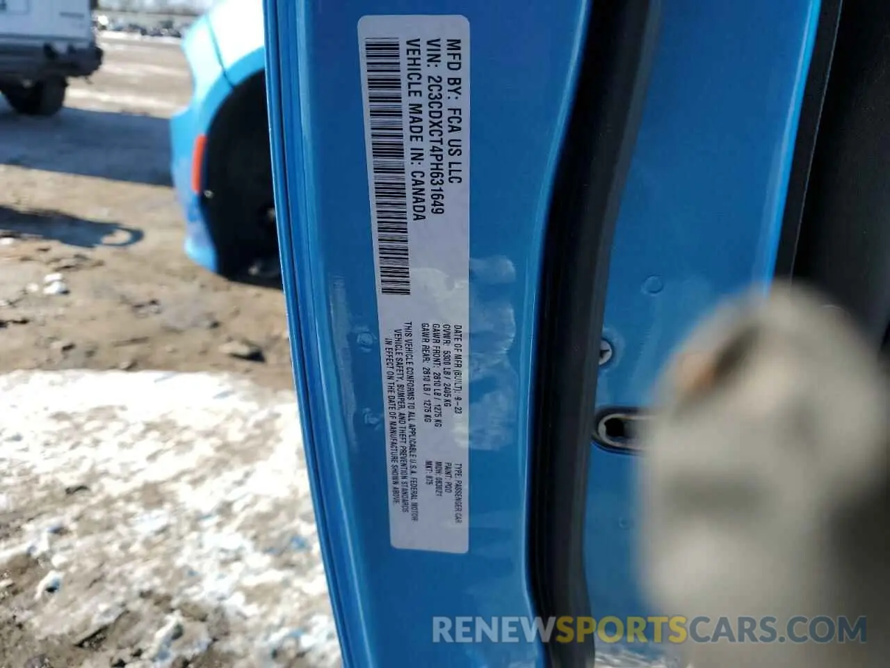 14 Photograph of a damaged car 2C3CDXCT4PH631649 DODGE CHARGER 2023