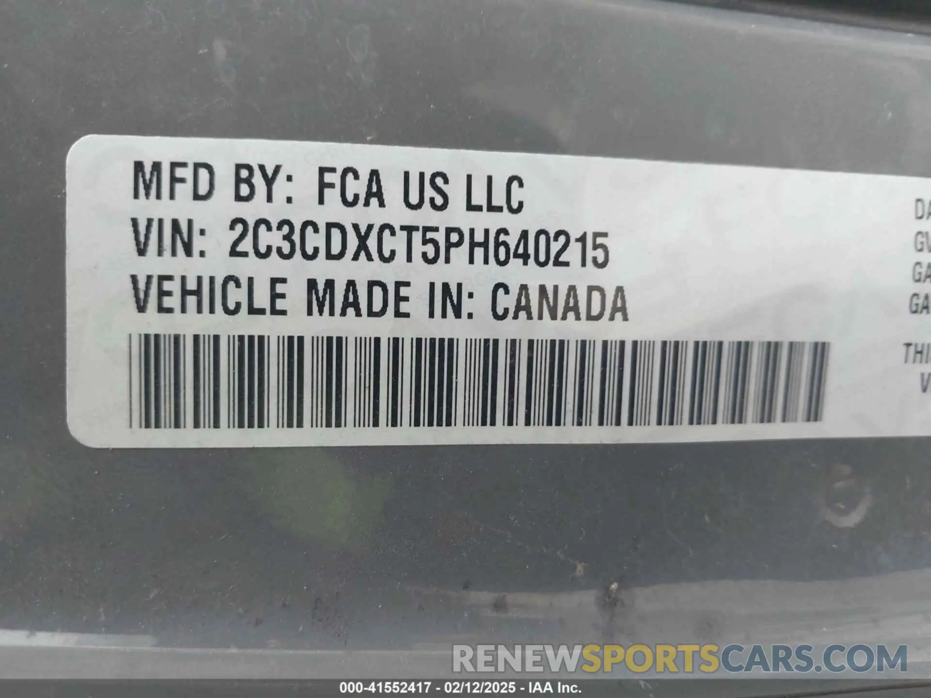 9 Photograph of a damaged car 2C3CDXCT5PH640215 DODGE CHARGER 2023