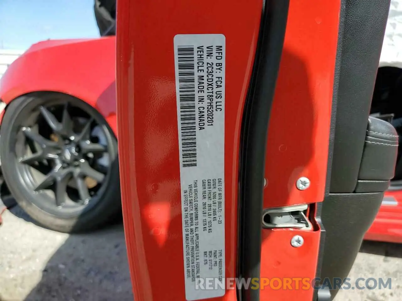 13 Photograph of a damaged car 2C3CDXCT8PH520201 DODGE CHARGER 2023