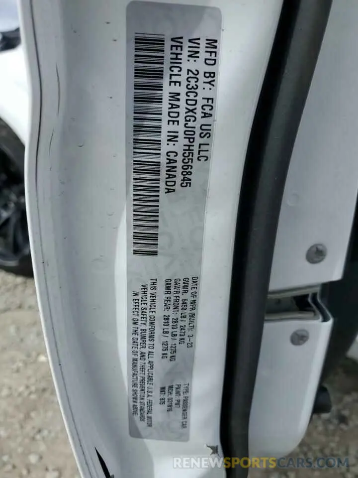 14 Photograph of a damaged car 2C3CDXGJ0PH556845 DODGE CHARGER 2023