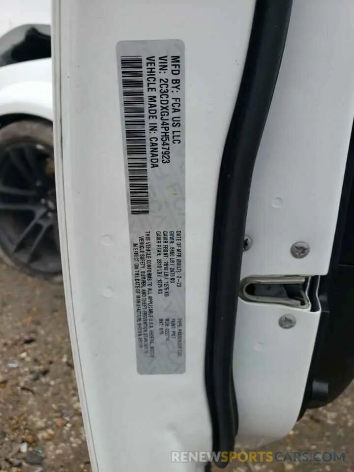 14 Photograph of a damaged car 2C3CDXGJ4PH547923 DODGE CHARGER 2023
