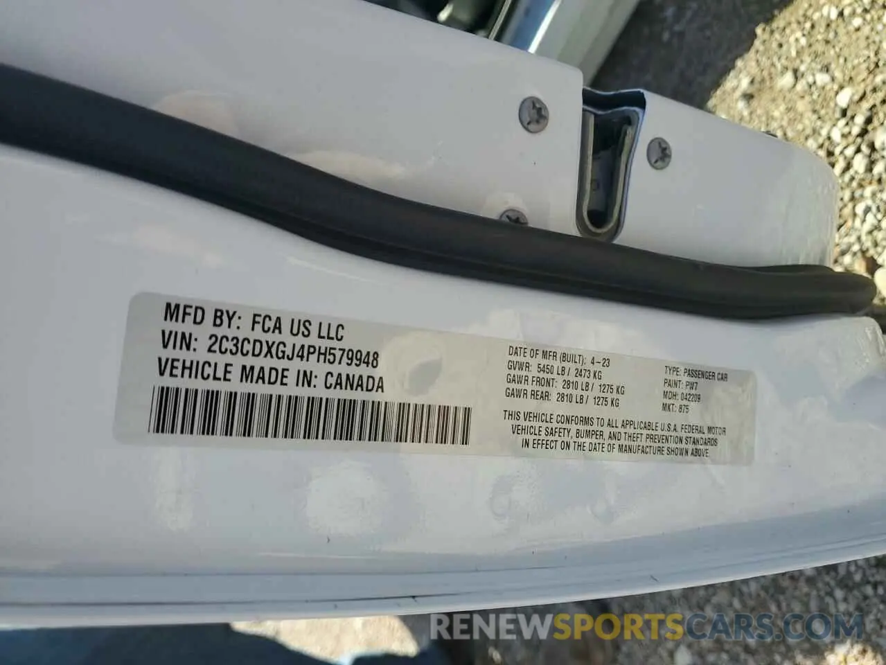 13 Photograph of a damaged car 2C3CDXGJ4PH579948 DODGE CHARGER 2023