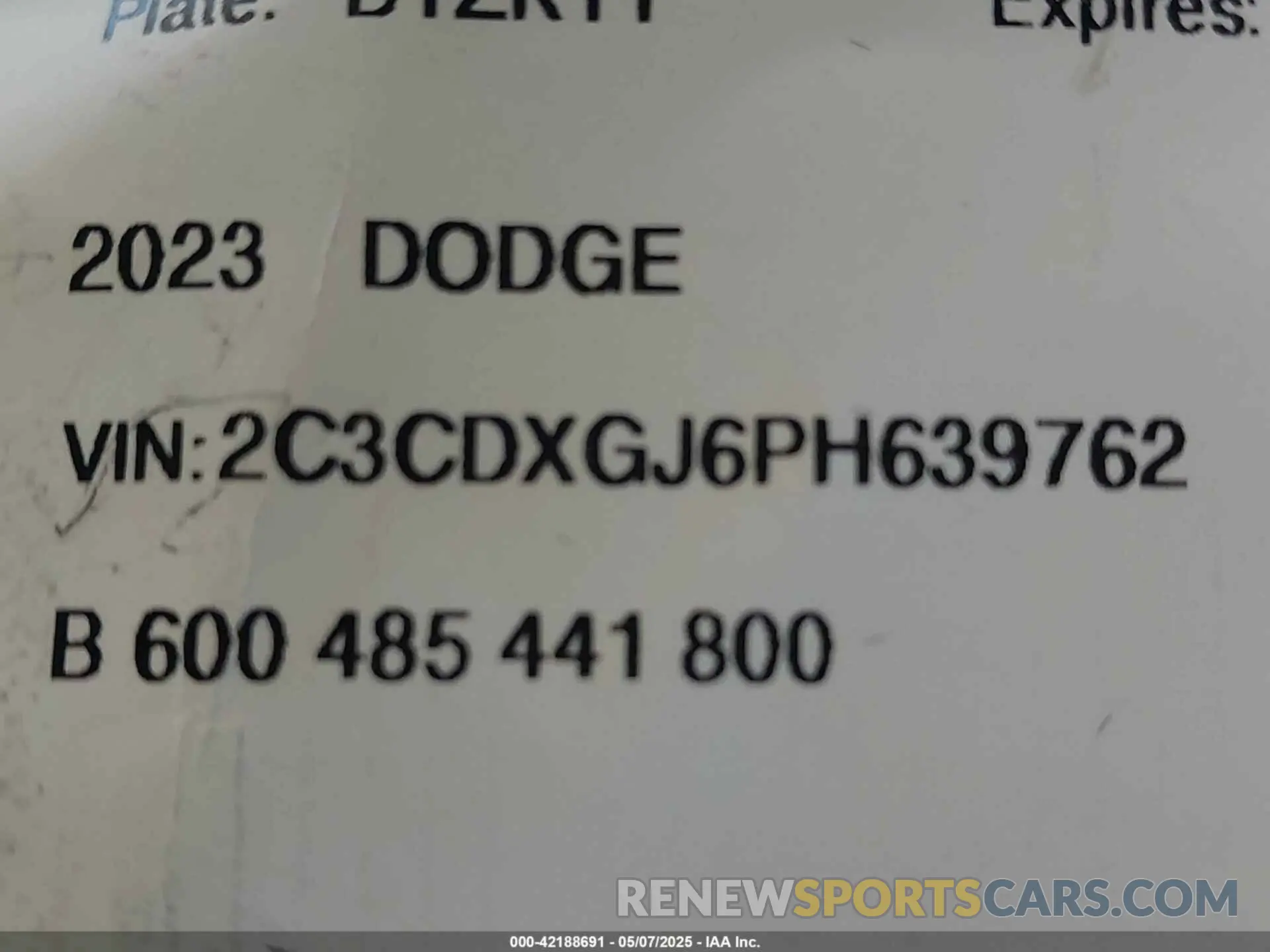 9 Photograph of a damaged car 2C3CDXGJ6PH639762 DODGE CHARGER 2023