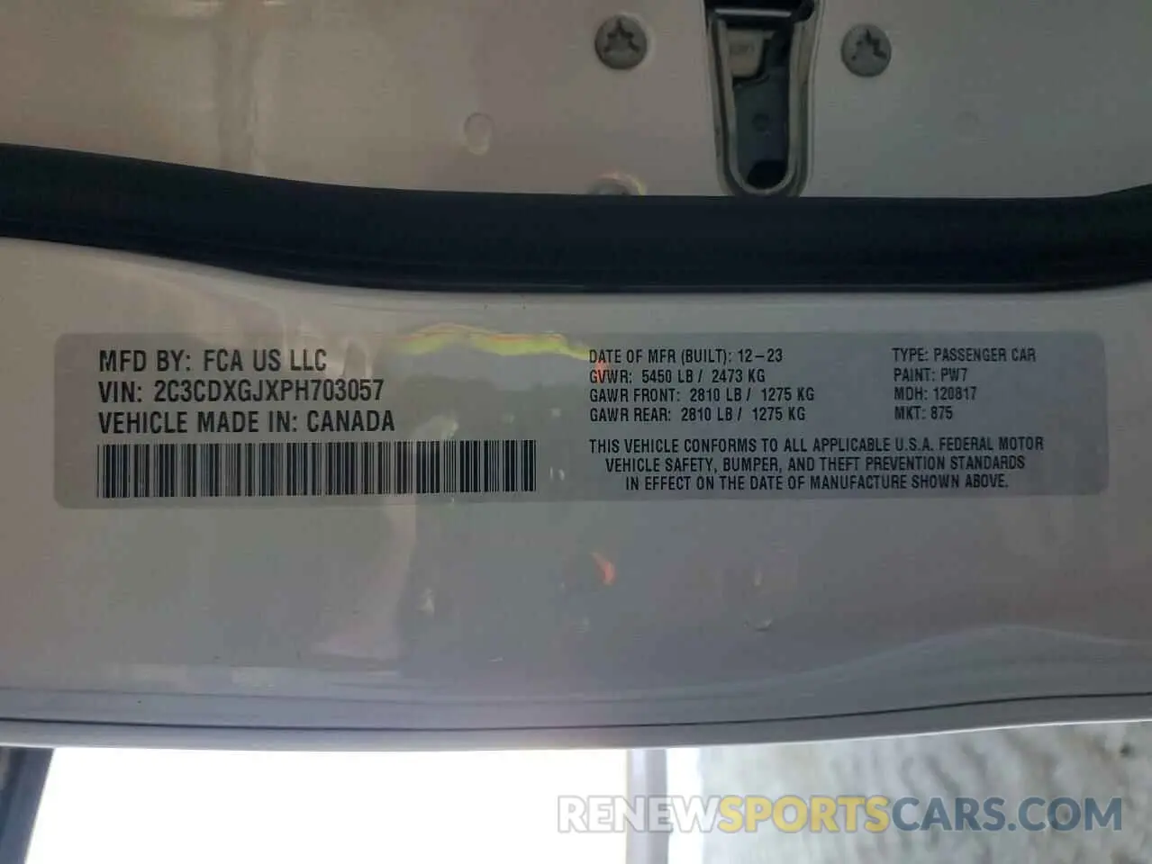 14 Photograph of a damaged car 2C3CDXGJXPH703057 DODGE CHARGER 2023