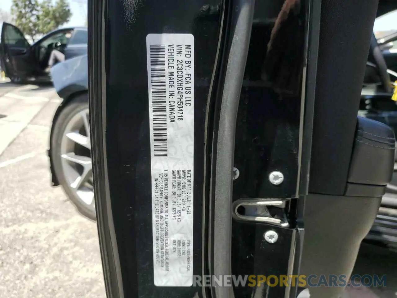 13 Photograph of a damaged car 2C3CDXHG4PH504718 DODGE CHARGER 2023