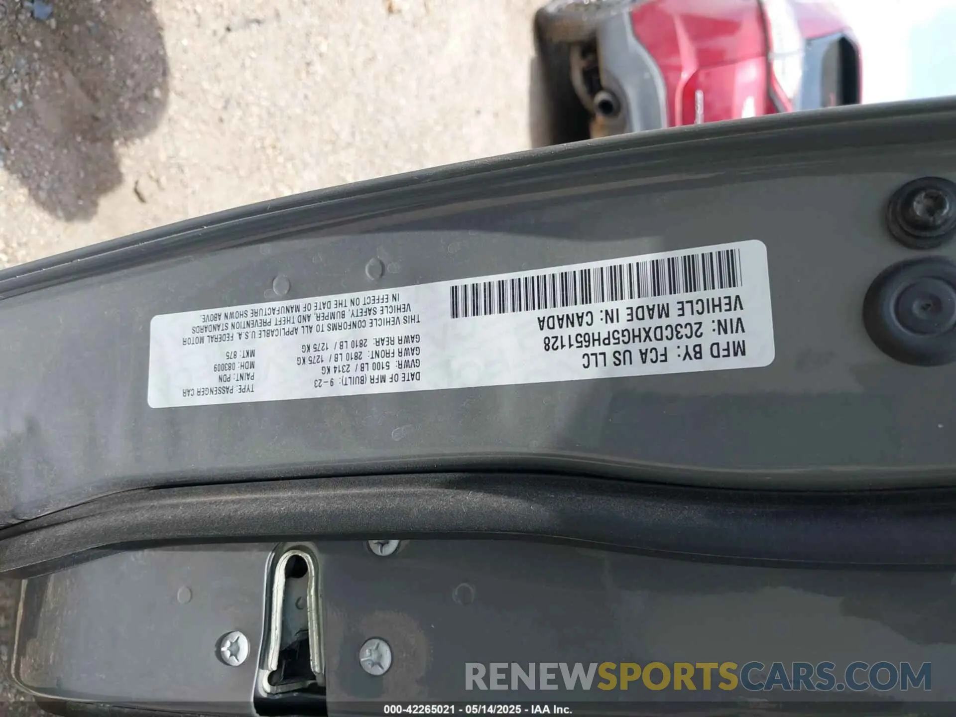 9 Photograph of a damaged car 2C3CDXHG5PH651128 DODGE CHARGER 2023