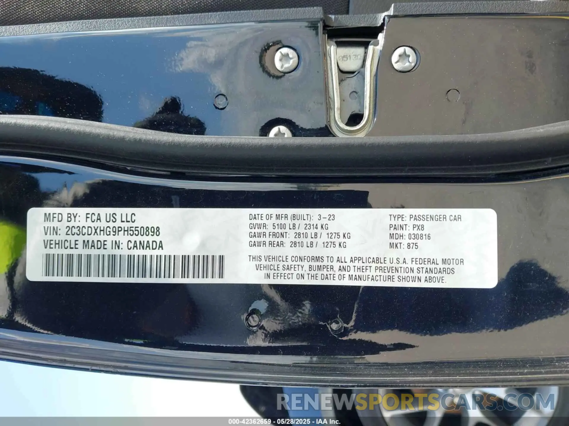 9 Photograph of a damaged car 2C3CDXHG9PH550898 DODGE CHARGER 2023