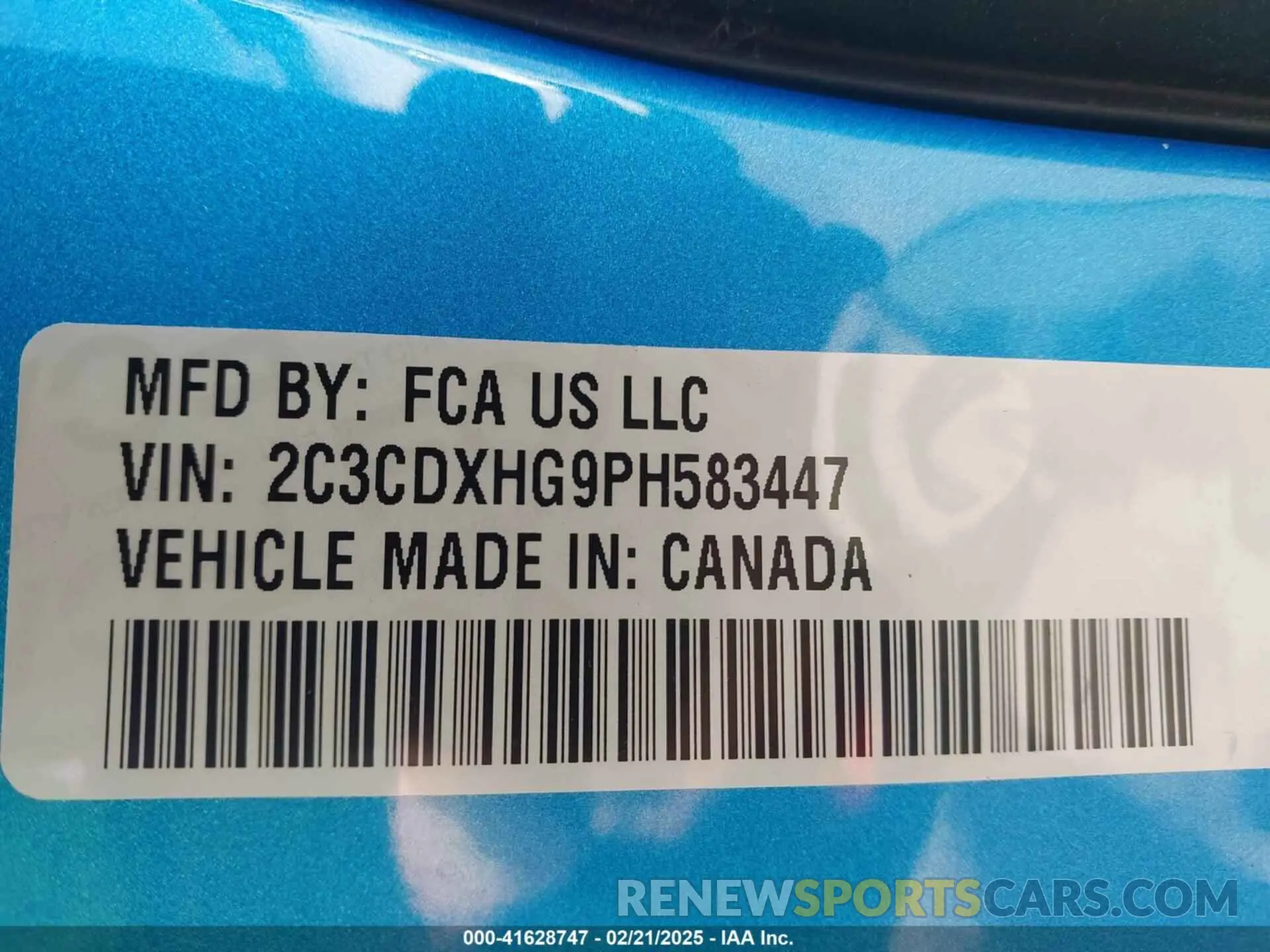 9 Photograph of a damaged car 2C3CDXHG9PH583447 DODGE CHARGER 2023