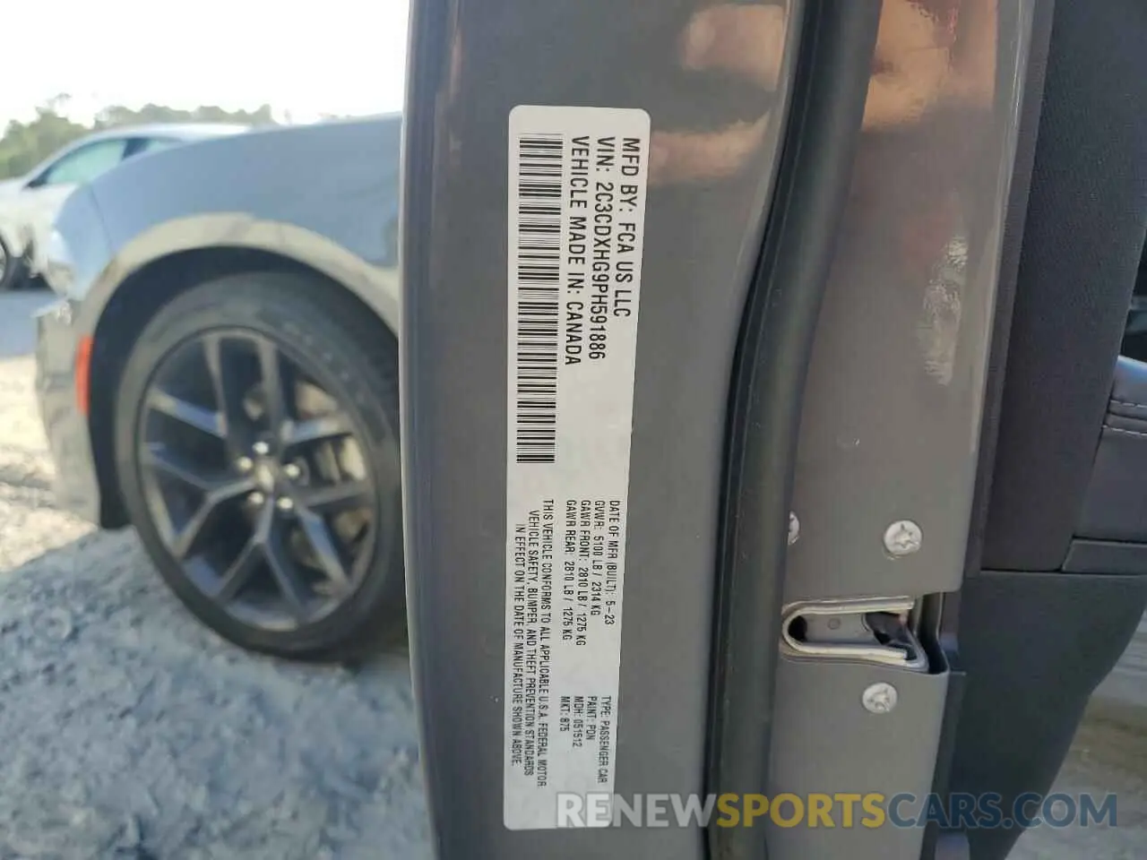 12 Photograph of a damaged car 2C3CDXHG9PH591886 DODGE CHARGER 2023