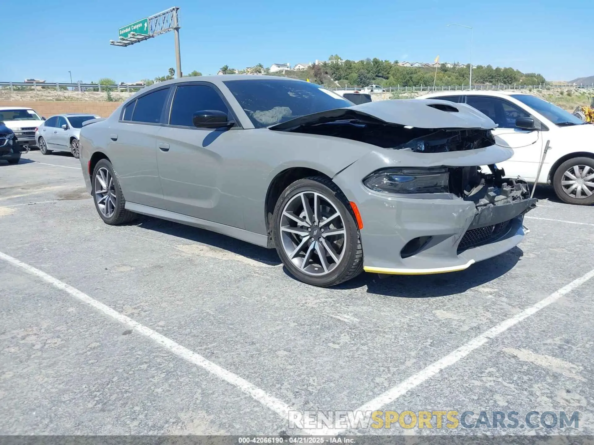 1 Photograph of a damaged car 2C3CDXHGXPH598023 DODGE CHARGER 2023