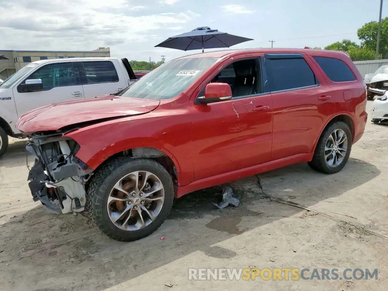 1 Photograph of a damaged car 1C4RDHDG8KC650407 DODGE DURANGO 2019