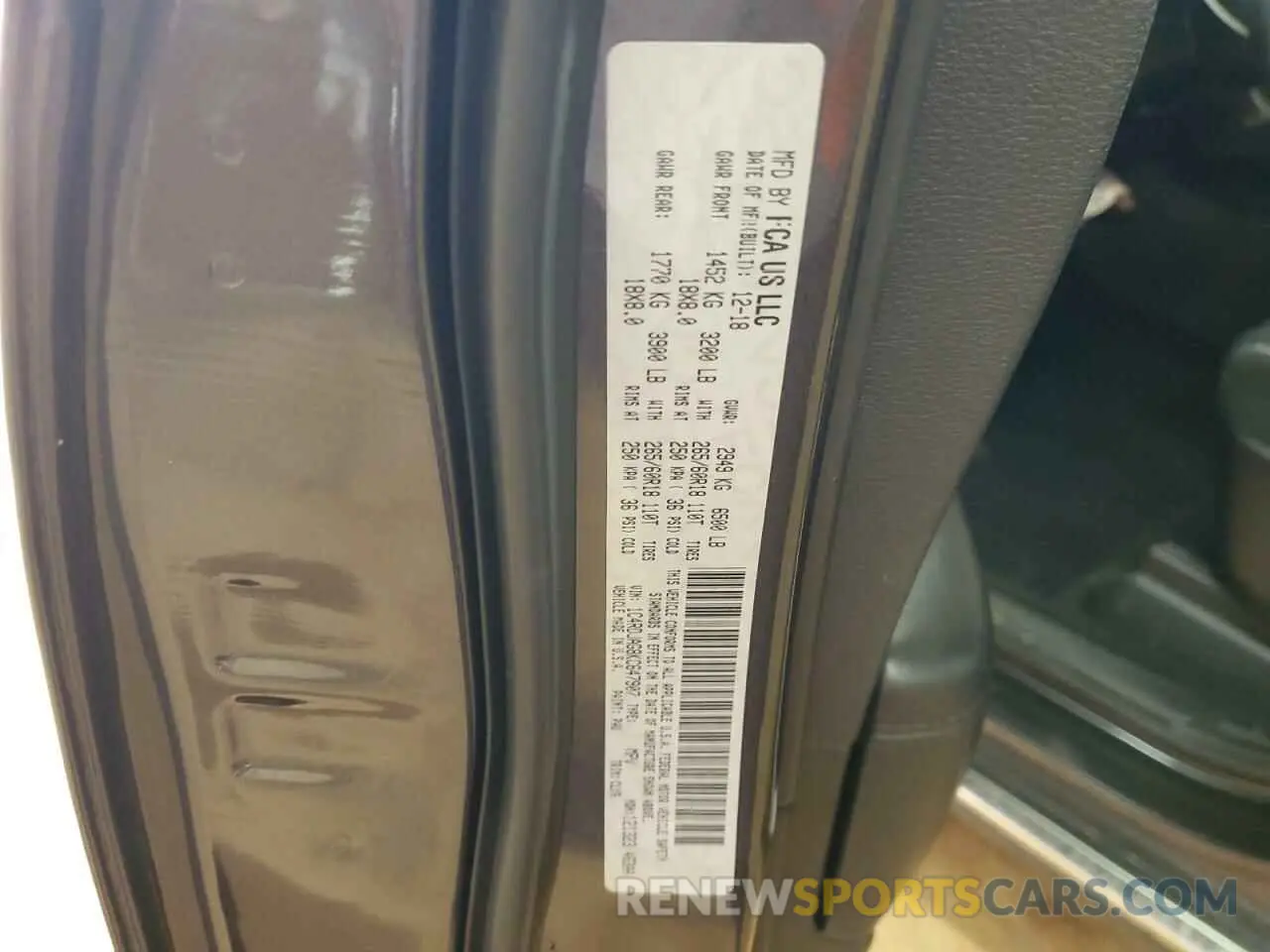 15 Photograph of a damaged car 1C4RDJAG8KC647907 DODGE DURANGO 2019