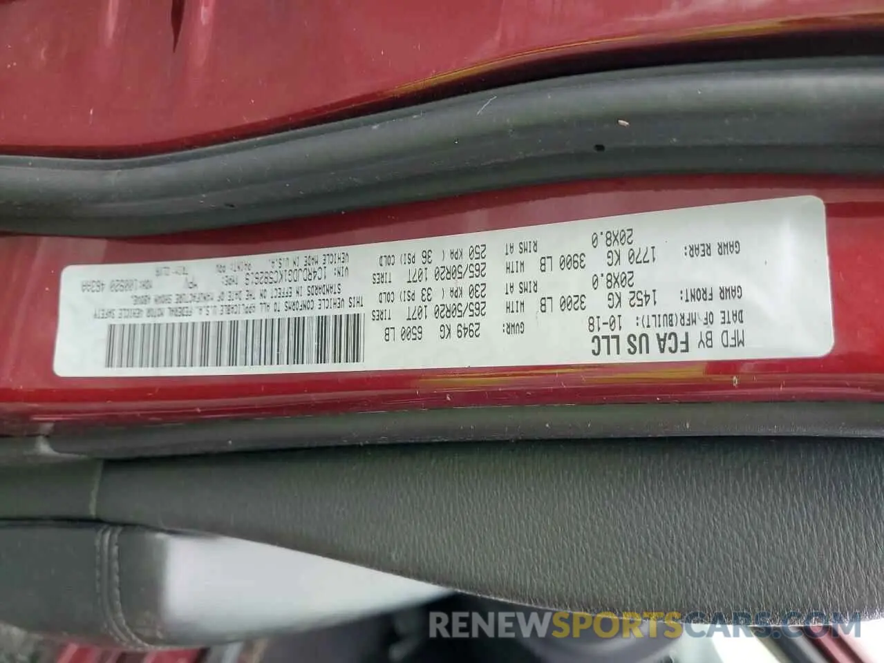 15 Photograph of a damaged car 1C4RDJDG1KC582619 DODGE DURANGO 2019