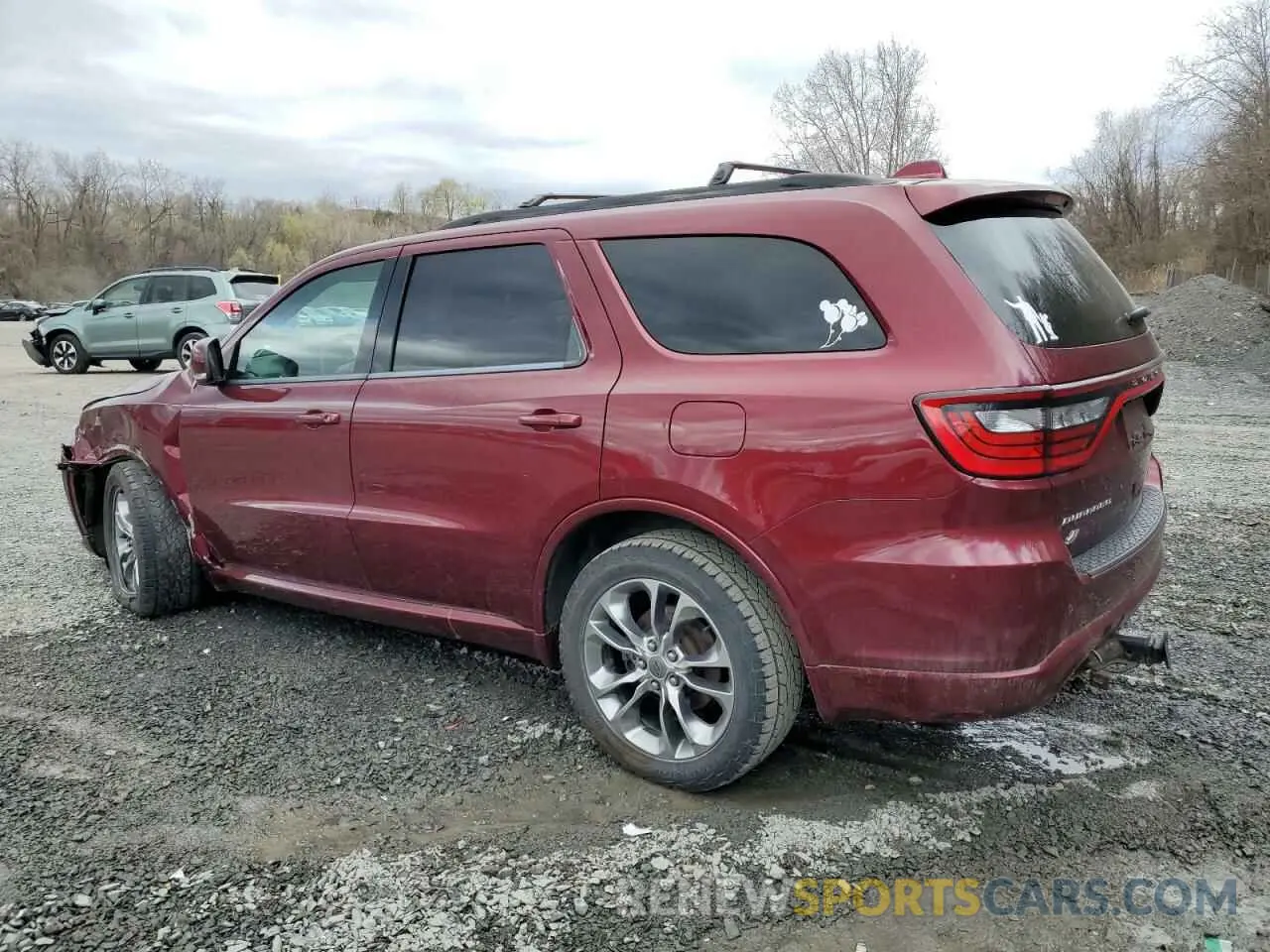 2 Photograph of a damaged car 1C4RDJDG1KC582619 DODGE DURANGO 2019