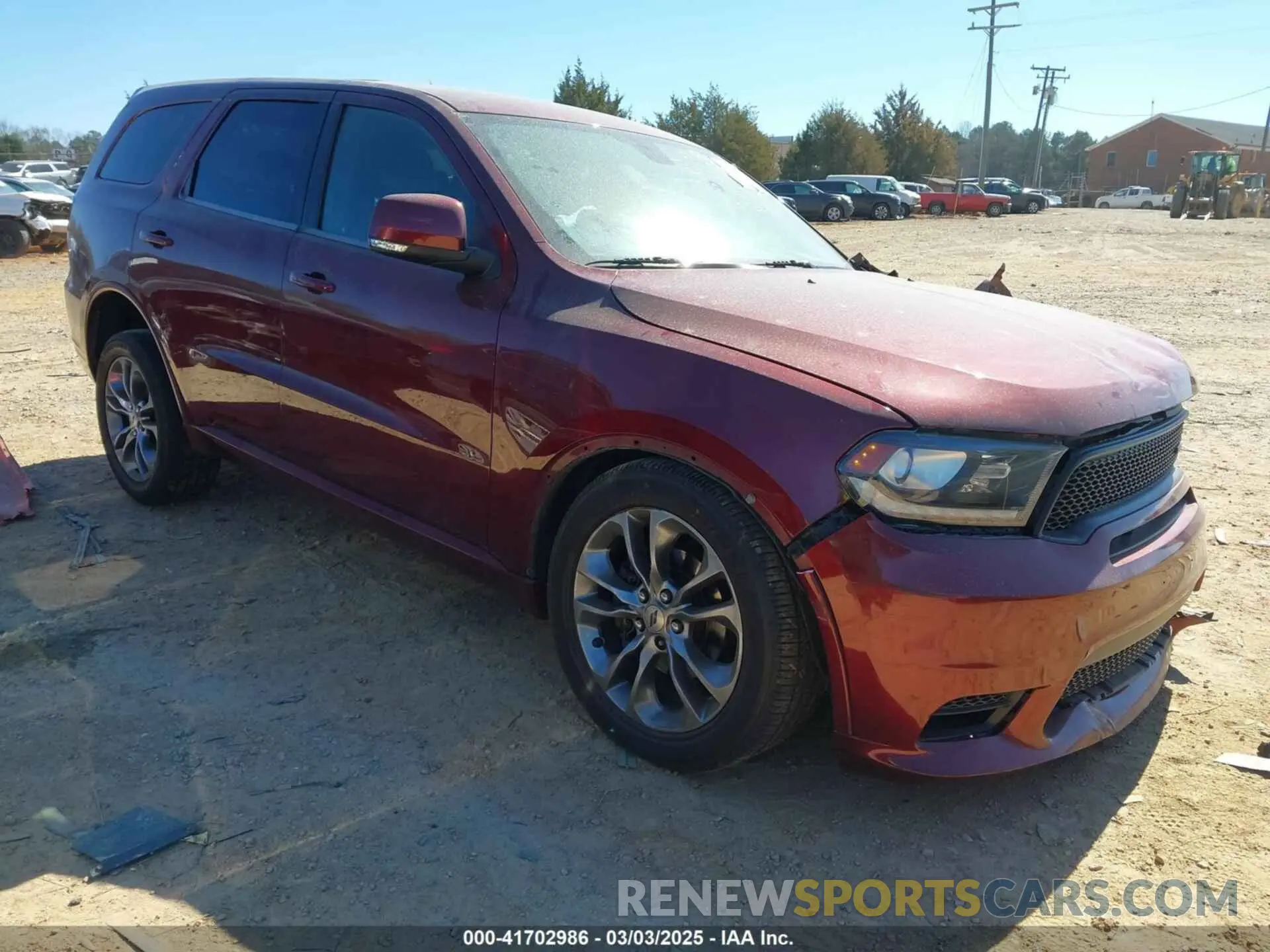 1 Photograph of a damaged car 1C4RDJDG2KC625283 DODGE DURANGO 2019