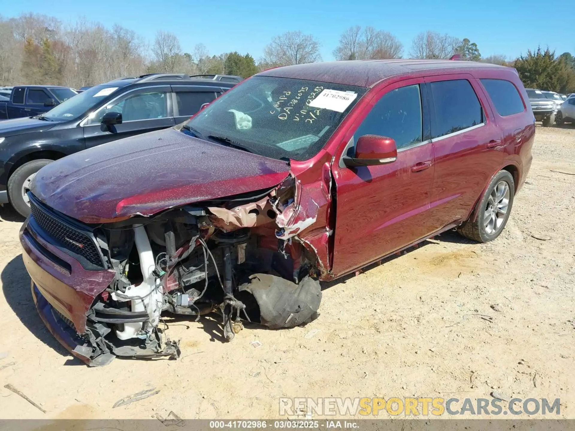 2 Photograph of a damaged car 1C4RDJDG2KC625283 DODGE DURANGO 2019