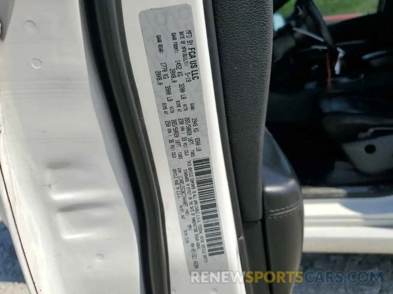 13 Photograph of a damaged car 1C4RDJDG3KC744007 DODGE DURANGO 2019
