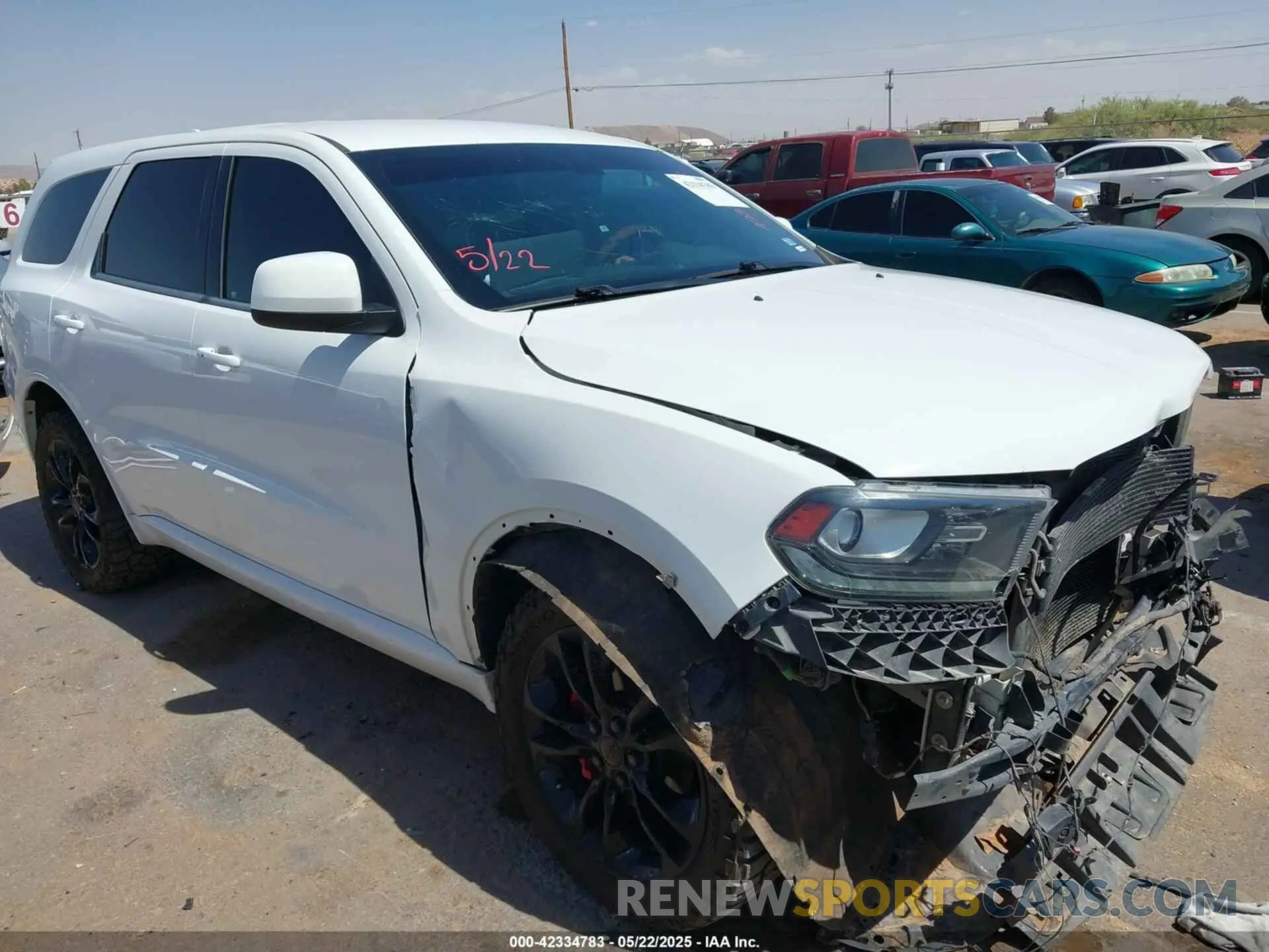 1 Photograph of a damaged car 1C4RDJDG3KC770817 DODGE DURANGO 2019