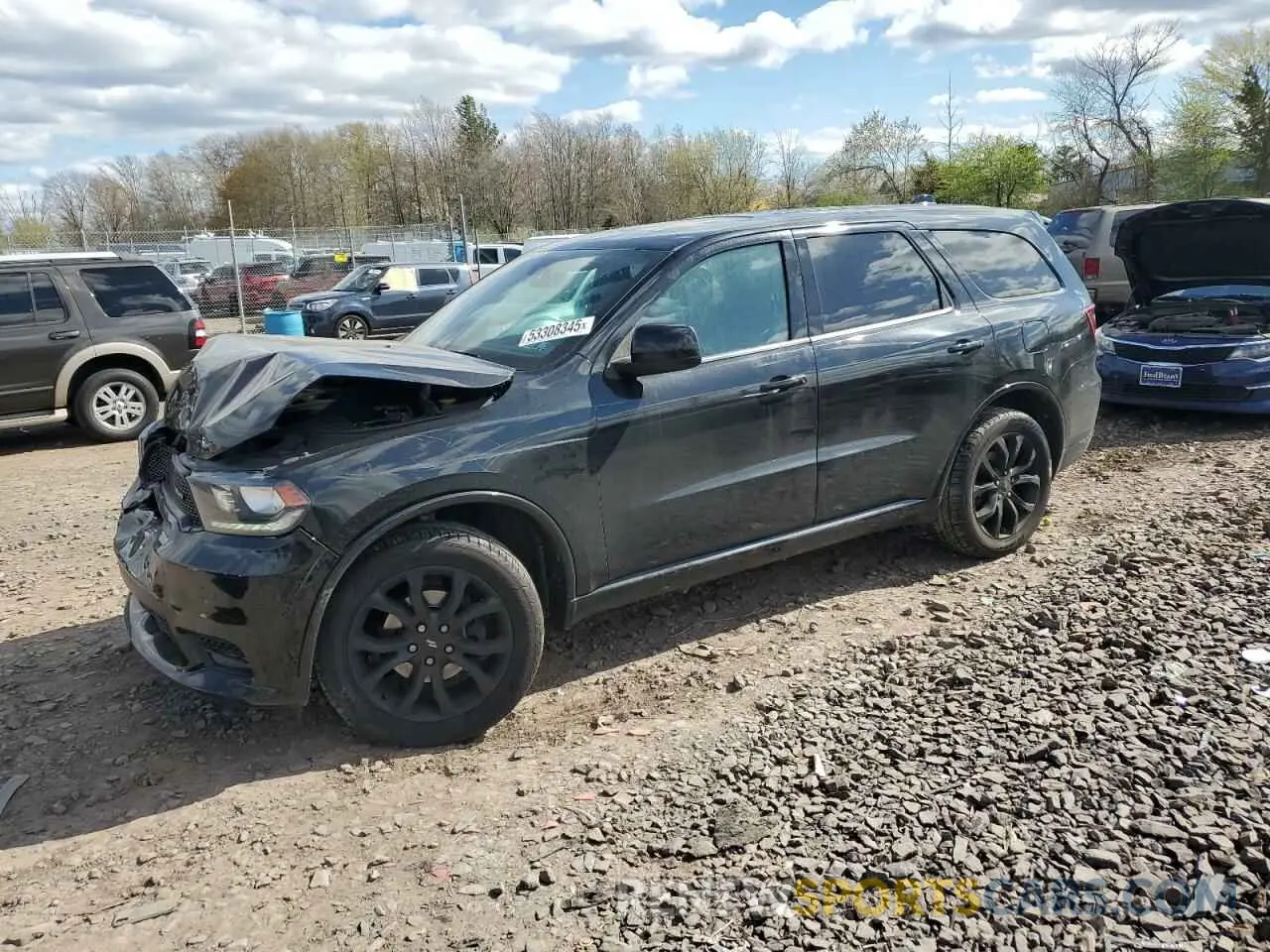 1 Photograph of a damaged car 1C4RDJDG3KC848321 DODGE DURANGO 2019