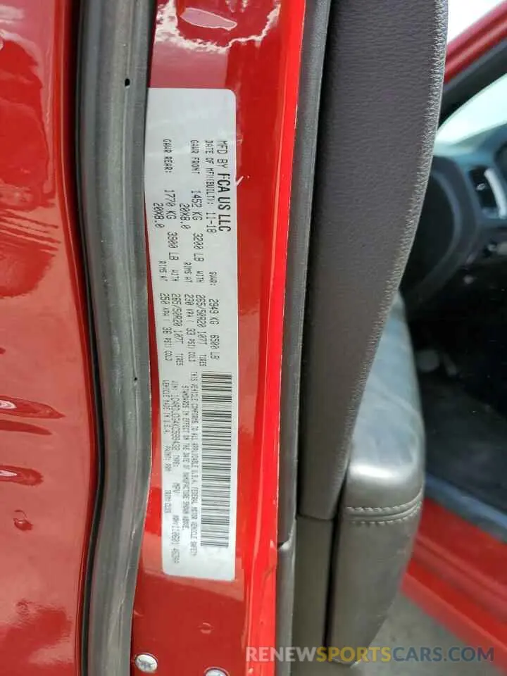 13 Photograph of a damaged car 1C4RDJDG4KC599432 DODGE DURANGO 2019