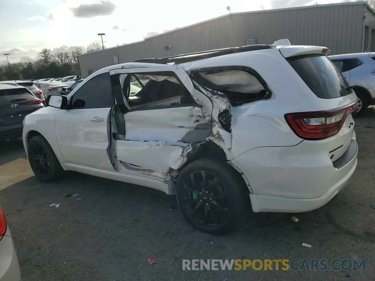 2 Photograph of a damaged car 1C4RDJDG6KC560163 DODGE DURANGO 2019